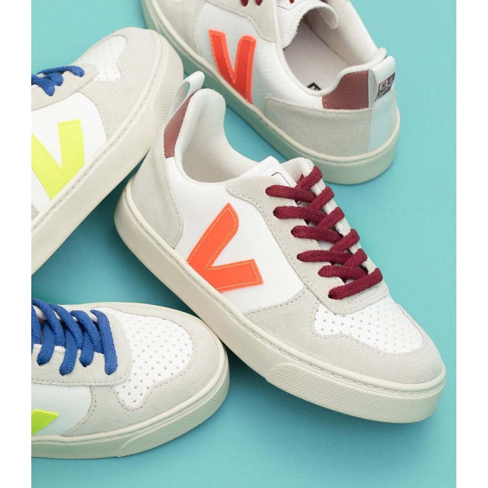 Veja V-10 BONTON Kids' Sneakers White/Blue | NZ 839YXF